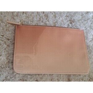 BURBERRY POUCH BAG OMBRE MAKEUP BAG TOILETRY‎ COSMETIC CASE CLEAR PEACH NWT